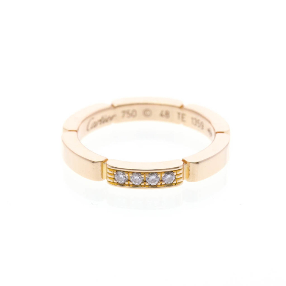 Cartier Maillon Panthere Band 18K Rose Gold with 4 Diamonds